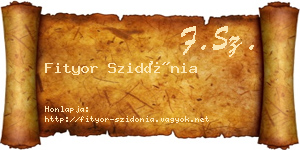 Fityor Szidónia névjegykártya